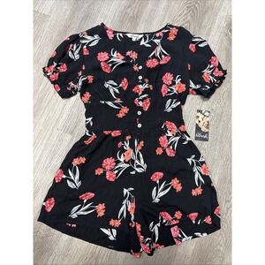 NWT Hint If Blush Peonies romper Dress Size S